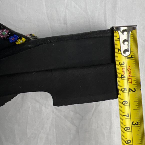 Vintage 90s Skechers Size 3 Chunky Sole Sandals RARE Beaded Floral Platforms - Picture 6 of 7